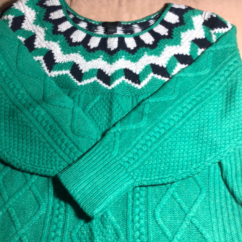 J. Crew Collection Wide Neck Fair Isle Sweater - Picture 5 of 9